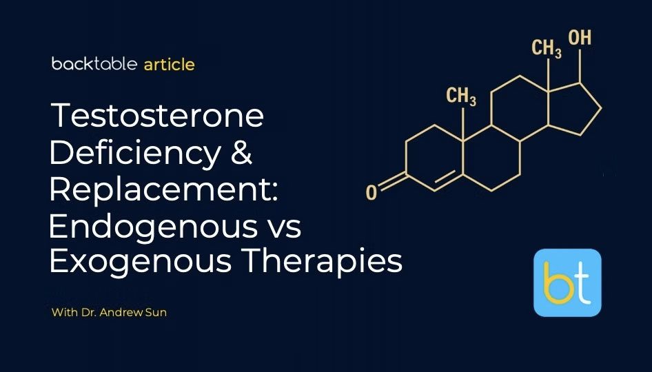 Testosterone Deficiency & Replacement Endogenous vs Exogenous Therapies | Dr. Andrew Y. Sun